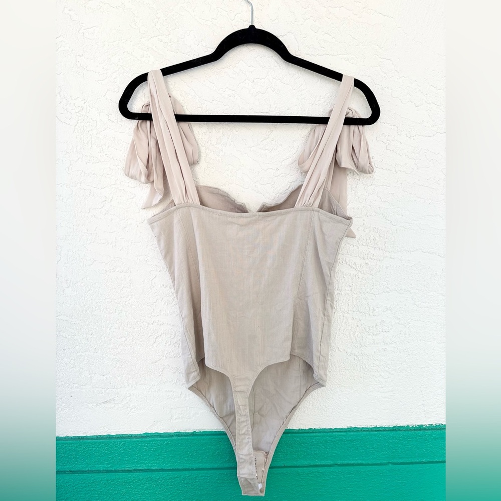 Free People Intimately XL Harvest Moon Lola Bodysuit Tie Shoulder NWT - Picture 4 of 10